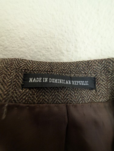 Andrew Fezza 40s Brown Herringbone Lambswool & Cashmere Blazer - Picture 4 of 12