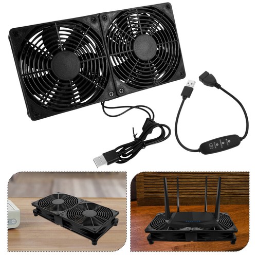 Dual Fan Radiator Usb-powered Desktop Fans Cooling for Computer Case