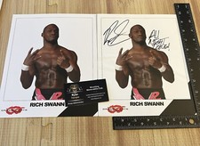 2 Signed Rich Swann official Dragon Gate wrestling promo photos WWE TNA ROH WWF