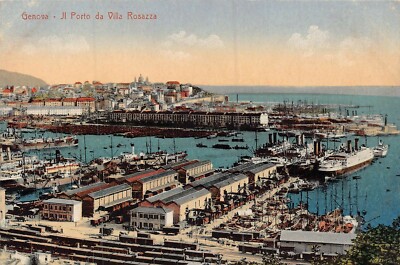 GENOVA ITALY~IL PORTO da VILLA ROSAZZA~ 1910s POSTCARD