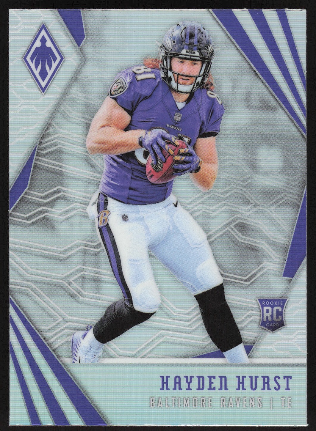 2018 Panini Phoenix Hayden Hurst RC #108 Baltimore Ravens