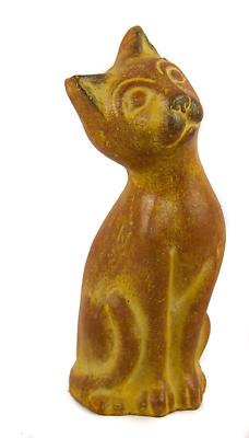 Mexikanische Katze handgefertigte dekorative Steingut große 12'' Figur