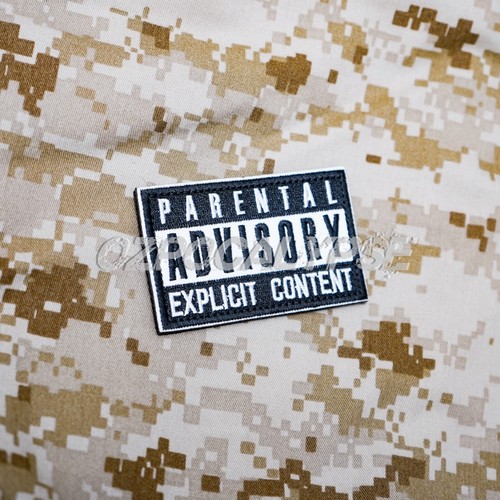 Parental Advisory Explicit Content Patch - tactical marines us army molle rude - Picture 2 of 3