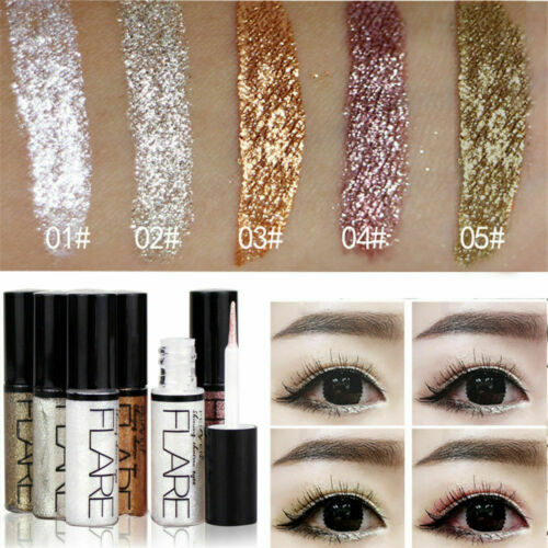 EONFAVE Silber Gel Eyeliner – Metallischer Kajalstift, Wasserfest, Wischfest & Hochpigmentiert, Inkl. Anspitzer
