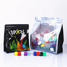 200PCS Spark Mixed Color Assorted Colors Skull Shaped Tattoo Ink Caps Disposable