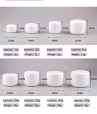 10pc 10g WHITE Empty Bottles Face Cream Lotion Cosmetic Container Plastic Jar