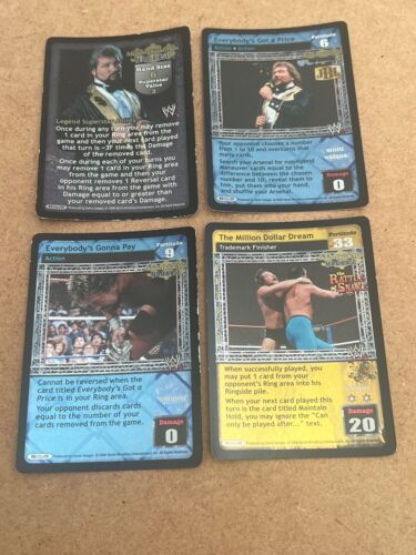 Million Dollar Man Ted DiBiase 4 Starter Cards - WWF/WWE Raw Deal CCG No Way Out - Picture 1 of 1