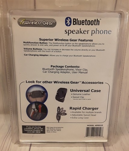 Wireless Gear Speaker Phone Bluetooth Model 4PR910 Hands Free Noise Cancellation - 第 5/5 張圖片