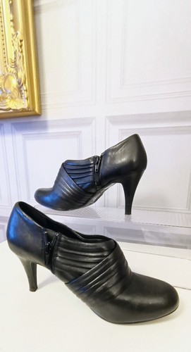 Lotus Reino Unido Talla 5/38 Cuero Negro Mujer Botines Moda Zapatos Tacón Alto - Imagen 4 de 12