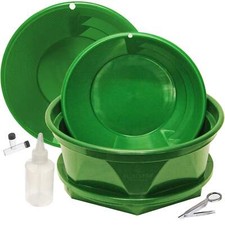 7 piece Gold Panning Kit Classifier, Gold Pans, vials, Sniffer Bottle, Tweezers