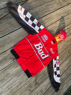 VTG NHRA Kenny Brandon Bernstein Bud King Racing Jacket Signed Autographed SZ: L