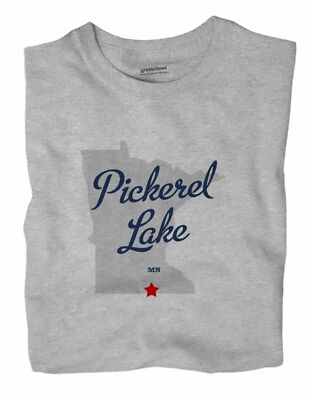 Pickerel Lake Minnesota MN T-Shirt MAP