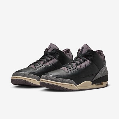 Wmns Air Jordan x A Ma Maniére 3 Retro OG SP  Black/Flat Pewter  Size 9.5W/8M  