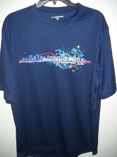 T-shirt running & workout shirt Rock & Roll Marathon LA 2010 equilibrium tech Lg - Afbeelding 1 van 6