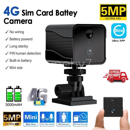 4K HD 4G SIM/WiFi Camera MINI Waterproof CCTV Home Security Camera AI Detection - Picture 3 of 32