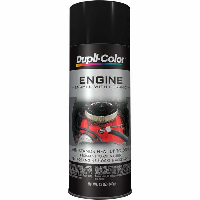 Duplicolor Custom Auto Paint 1 Can Gloss Black Engine Enamel 340gm
