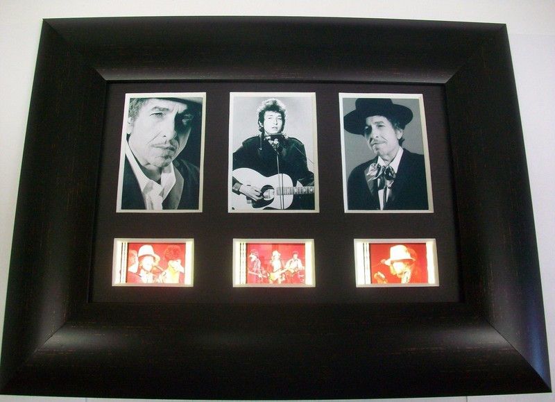 BOB DYLAN Framed Trio Movie Film Cell Memorabilia - Compliments dvd poster book