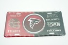 Atlanta Falcons NFL Football Bullseye Aluminum Metal License Plate Sign Tag