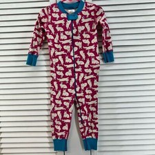 Hanna Andersson size 18-24M One Piece bunnie print Pajamas Pink and Blue