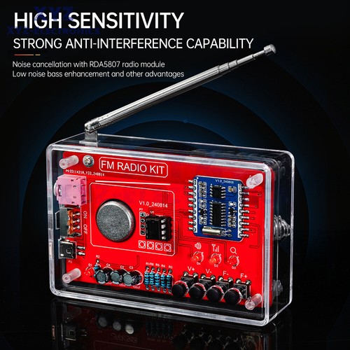 DIY Digital RDA5807 FM Radio Electronic Kit 87-108MHZ DIY Soldering Practice Kit - Picture 8 of 21