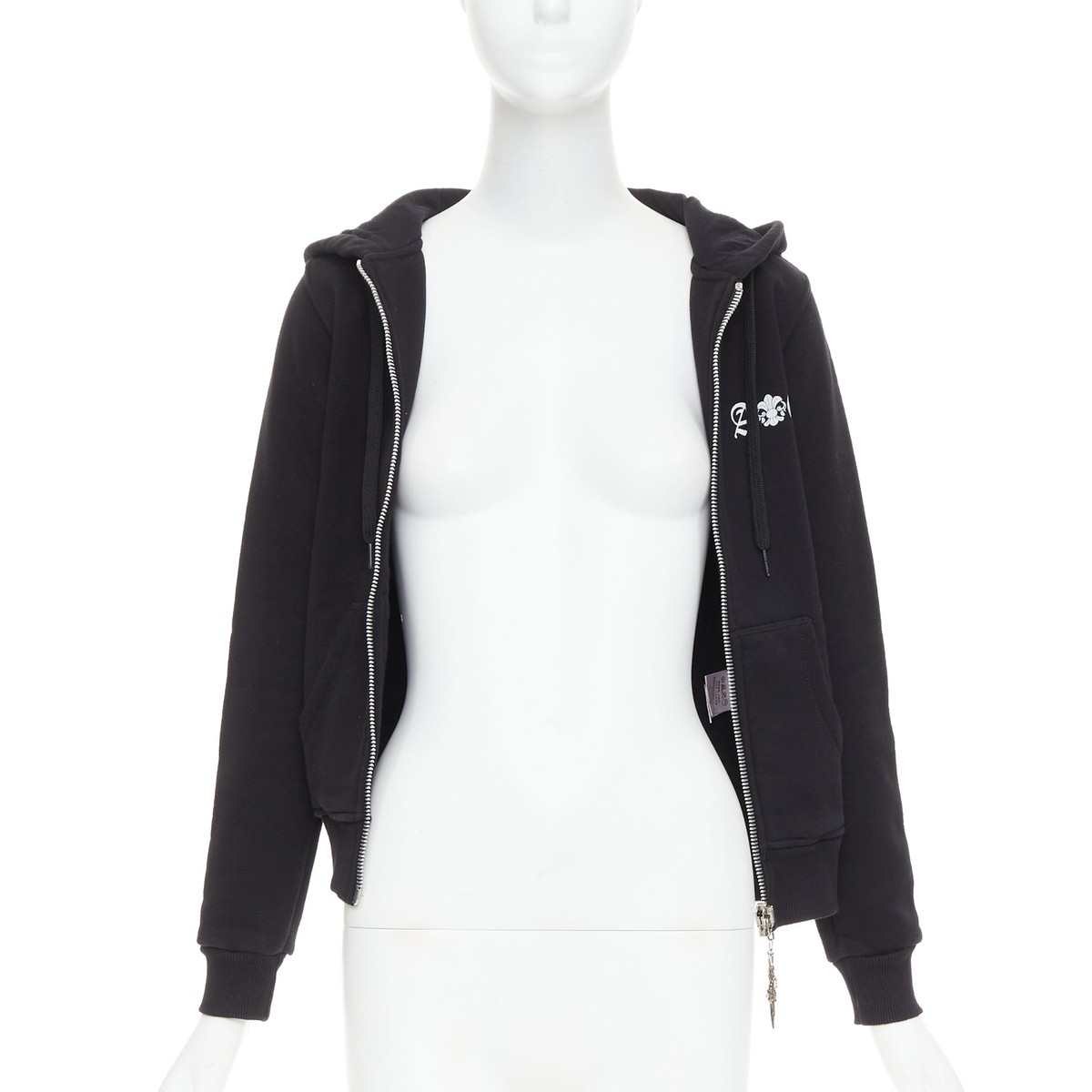 A&G Rock n Roll Couture Amal Guessou black 925 silver dagger crop