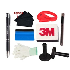 3M Blue Felt Edge Decals Sticker Vinyl SqueegeeCar Wrap Application Tool Kit