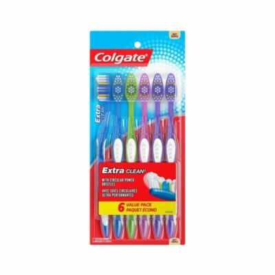 Colgate 55538 Extra Clean Toothbrush Full Head Soft 6 Count