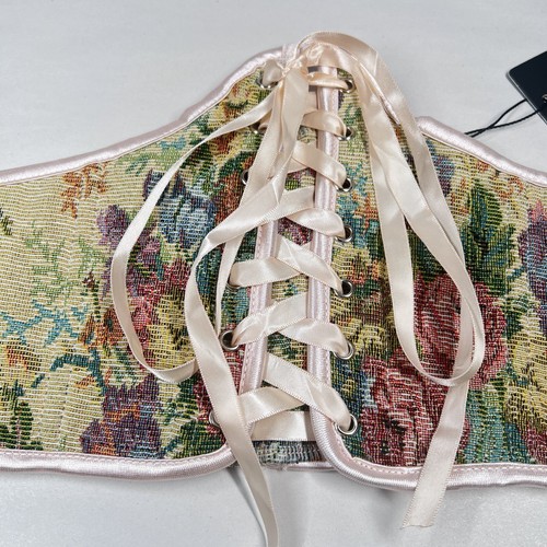 Underbust Corset Belt Tapestry Floral Renaissance Steampunk Size 12 - Picture 5 of 16