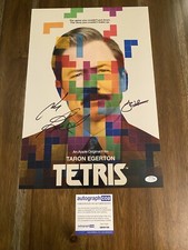 ‘Tetris’ Movie Signed Autograph 12x18 Photo ‘Jon’ ‘Henk Rogers’ ACOA Video Game