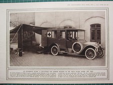 1915 WWI WW1 Stampa ~ Automobile Altare Chiesa Carabinieri Tedeschi In Campo