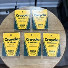 Vintage 80's Crayola Crayons 8 Pack Binney Smith Lot of 5 Packs 2 New / 3 Used