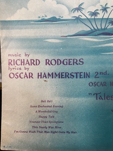 Some Enchanted Evening Sheet Music South Pacific Rodgers Hammerstein Martin 1949 - Picture 2 of 6