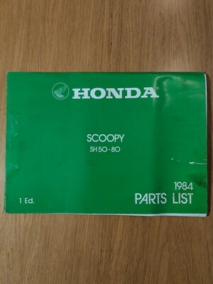Org. Honda Scoopy SH50-80 Parts List Parts Catalog 1984 Vintage Motorcycle Scooter