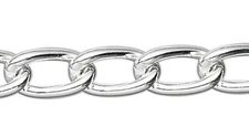 5 Feet Silver Plated Steel Twisted Bulk Cable Chain with 11x6mm Links