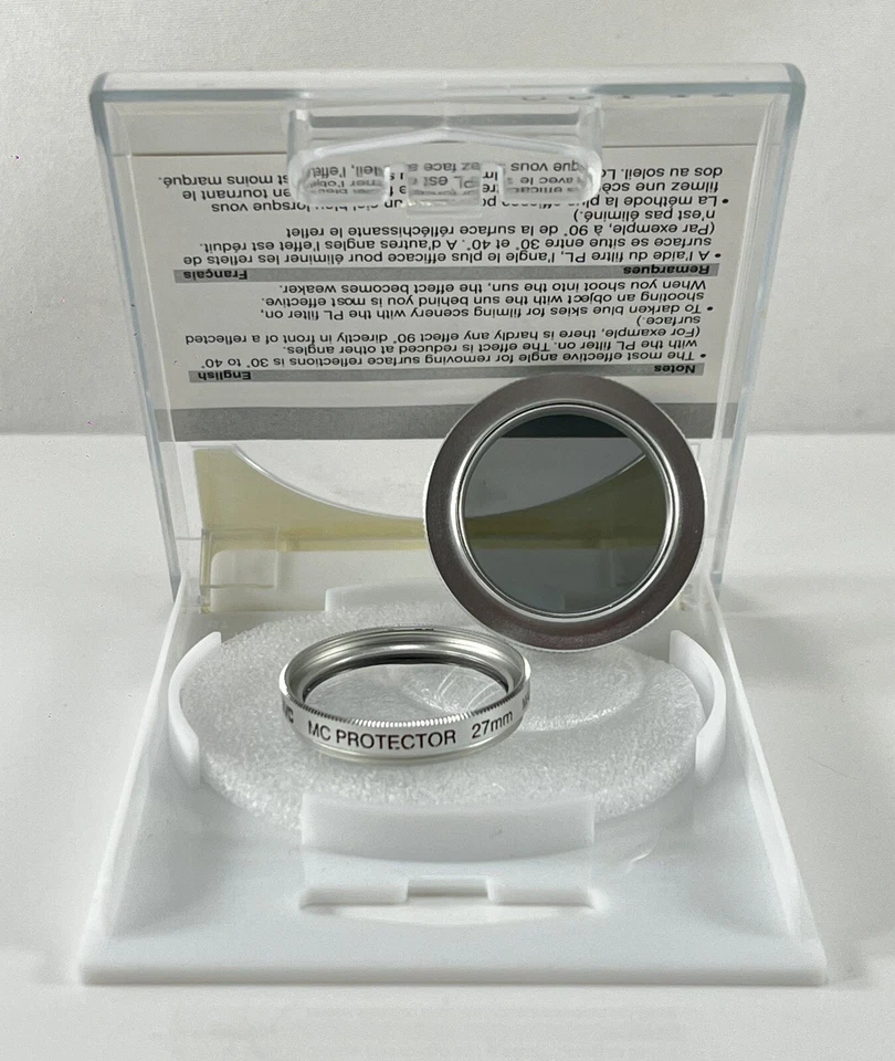 JVC PL Filter Kit 27mm Camcorder GL-A27CPK Lens Protector & Polarizing Filter - Image 2 of 4