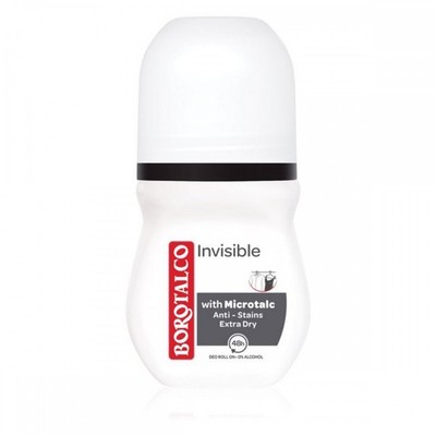 Borotalco Invisible Deodorant Roll-On Anti-Stain Alcohol Free 50 ml 1.69 oz