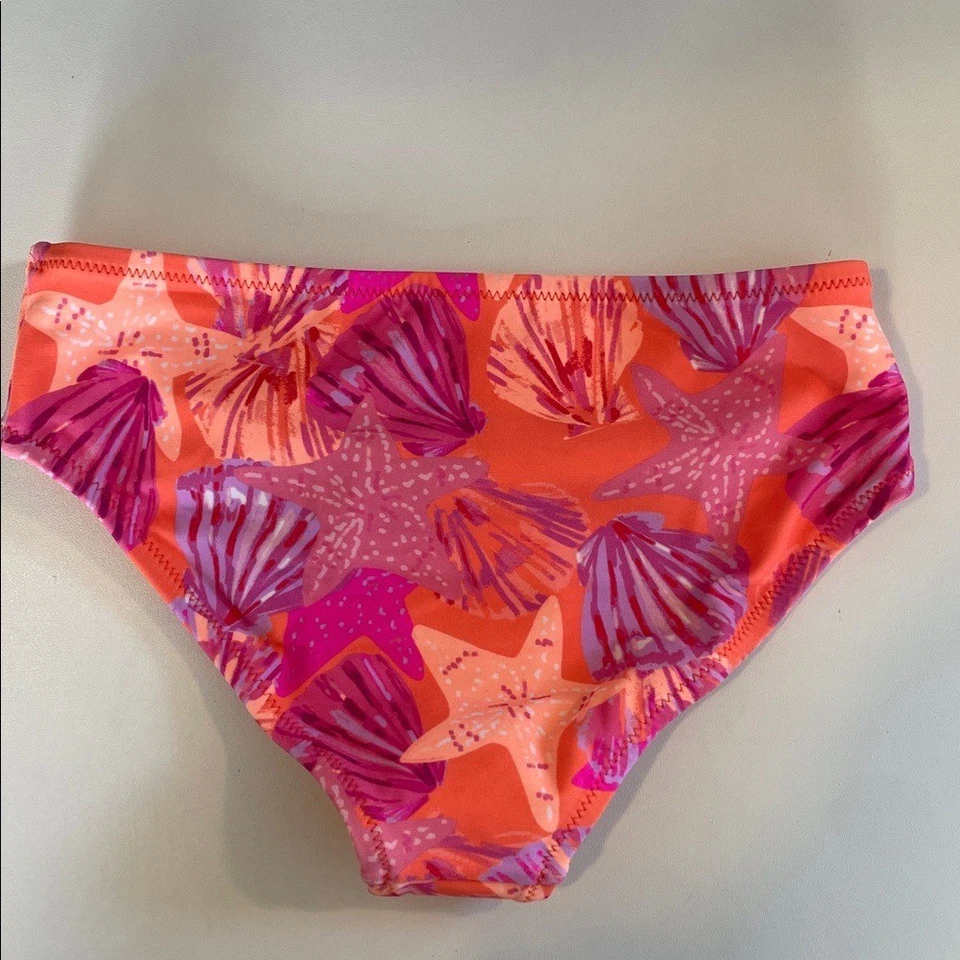 J. Crew Girls' seashell ruffle bikini bottom - Size 10 in Sweet Tangerine Multi - Image 4 of 4