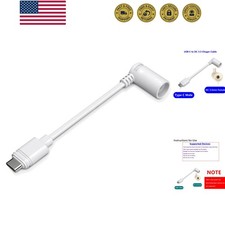 White Ring Barrel Plug to USB-C Adapter - Compatible with 1st Gen Solar Panel...