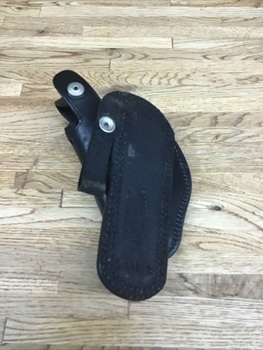 Vintage Safety Speed Holster Black Leather Basket weave C LM 2 RH Holster PPK?? - Picture 2 of 6