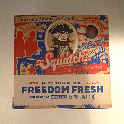 RARE Dr. Squatch Freedom Fresh Bar Soap Red Root Tea