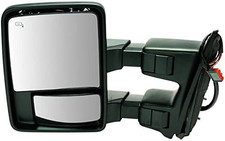 Left Driver Mirror Dual Arm Power Telescoping for 2008-2016 Ford F250 Super Duty