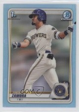 2020 Bowman Draft Chrome Sky Blue Refractor Freddy Zamora #BD-46 0nr3