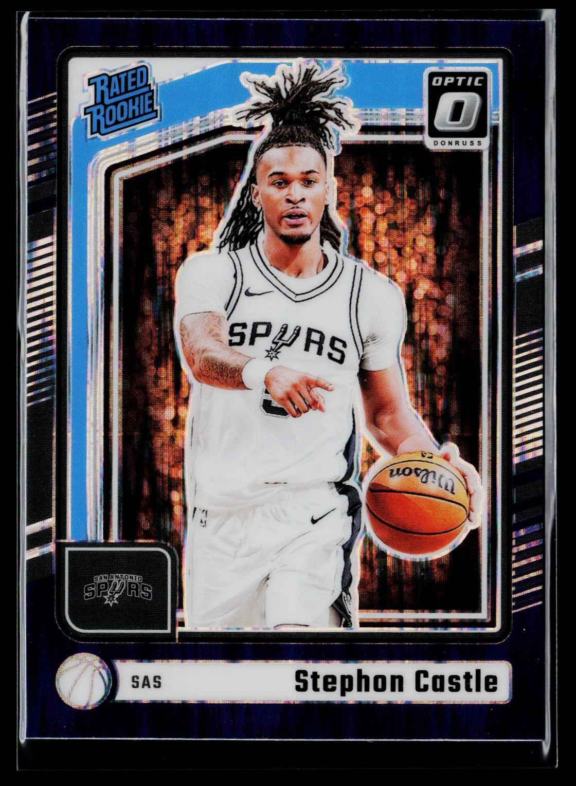 2024-25 Donruss Optic #254 Stephon Castle Purple Shock