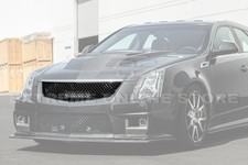 For 09-15 Cadillac Cts-v Factory Glossy Black Front Upper Badgeless Grille