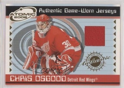 2001-02 Pacific Atomic Game-Worn Jerseys Chris Osgood #24 8d2