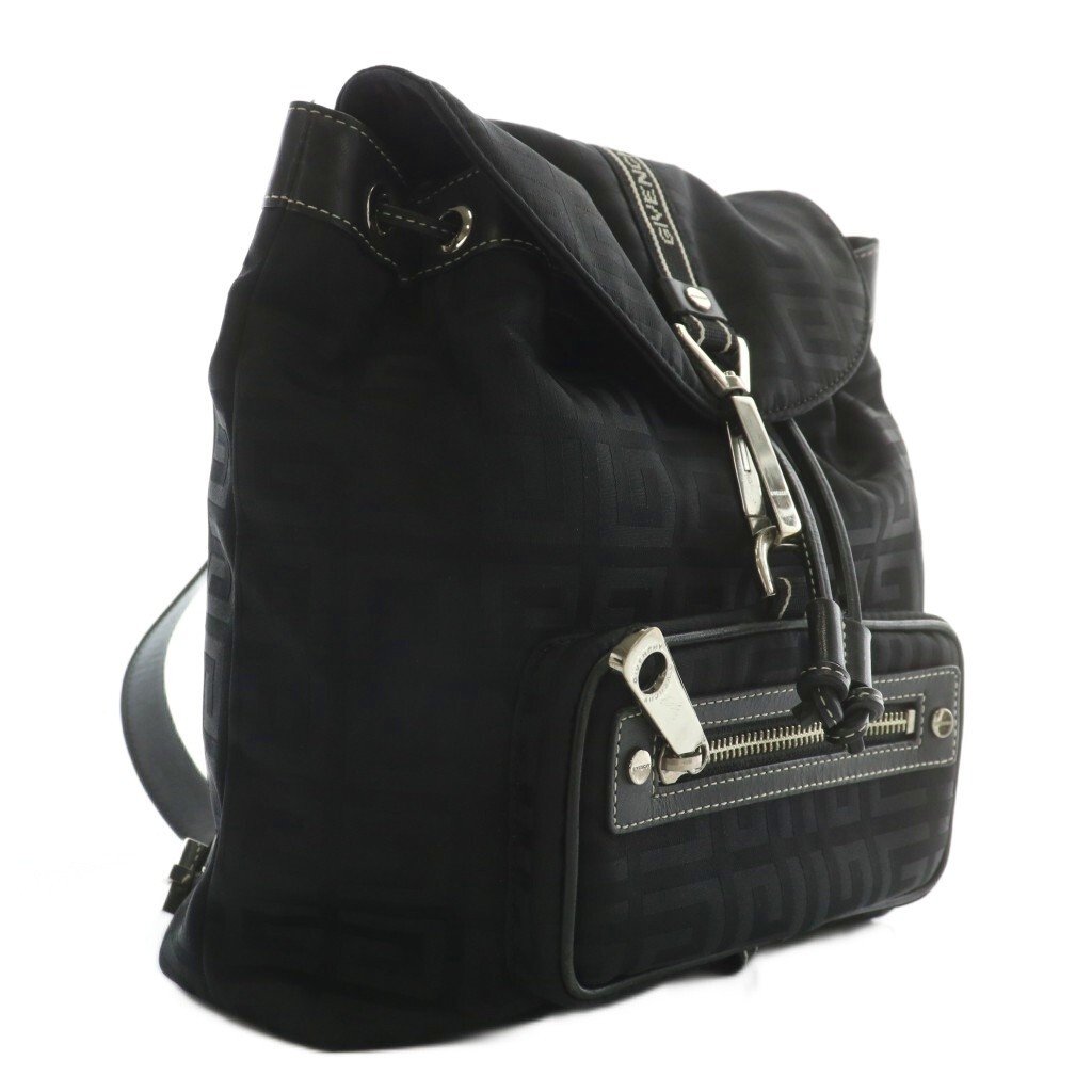 Givenchy Mini Nylon Leather Backpack Black Used A… - image 5