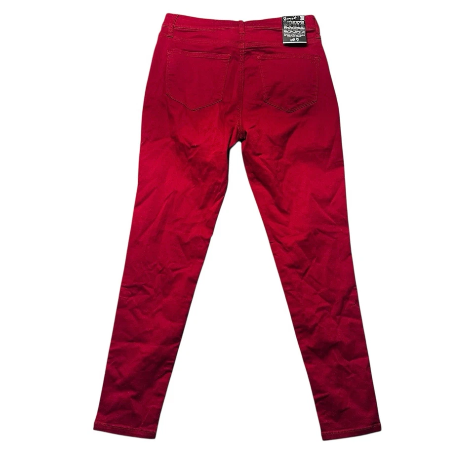 LuLaRoe Skinny Pants Women’s 30 Red Stretch Cotton Blend Magic Waistband NWT - Image 2 of 4