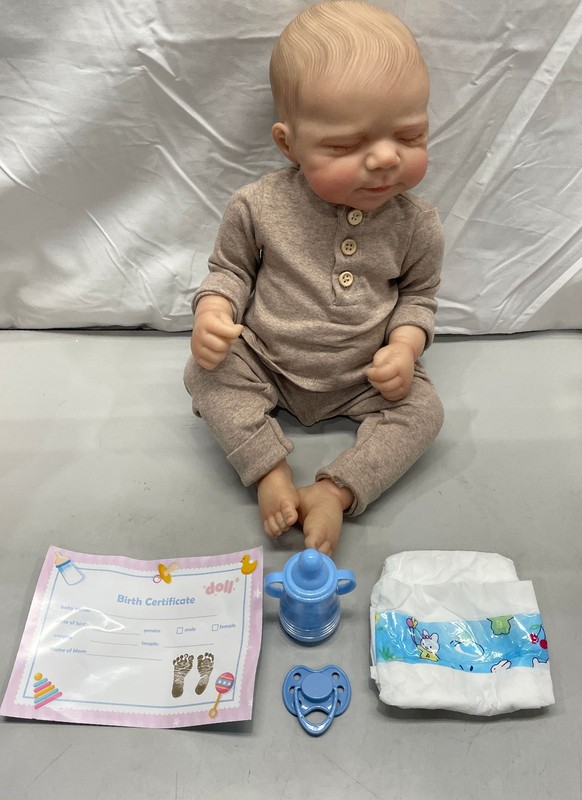Reborn Doll Realistic 19" Baby Doll Closed Eyes