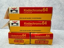 4 Boxes Vintage Kodak Kodachrome64 Film Color Slides KR126-20 Expired March 1979