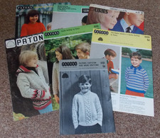 Pakiet 7 wzorów dziewiarskich vintage dla dzieci